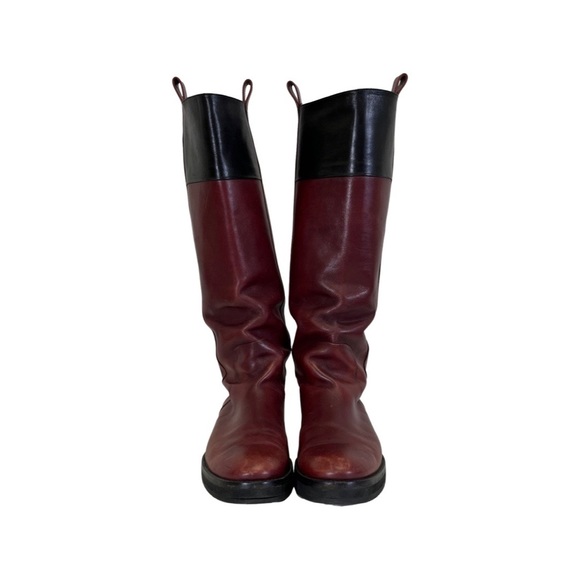 Dries Van Noten red leather riding boots size 39 - Picture 2 of 8